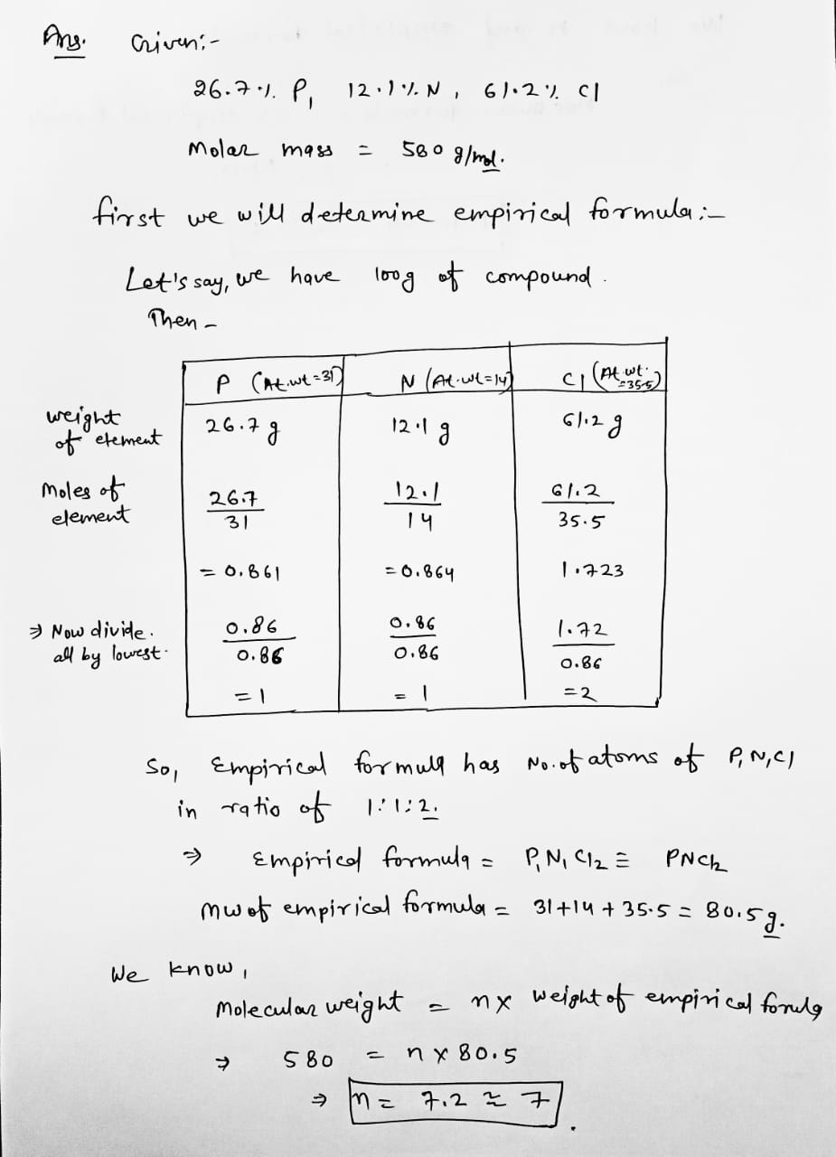 Chemistry homework question answer, step 1, image 1